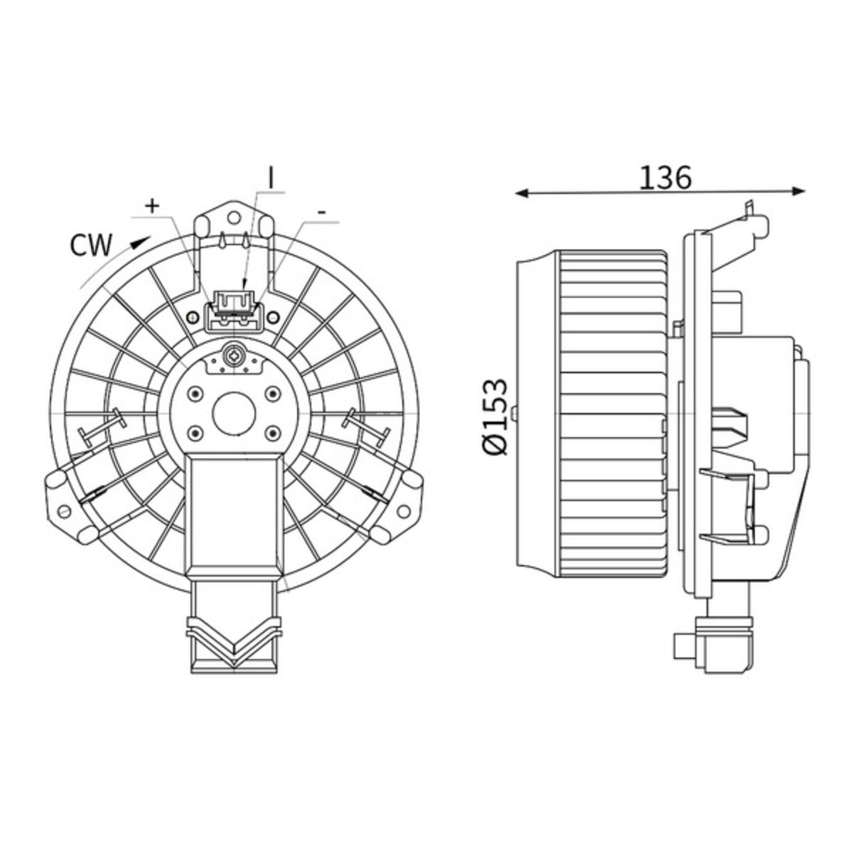 Sisätilapuhallin MAHLE AB 425 000S