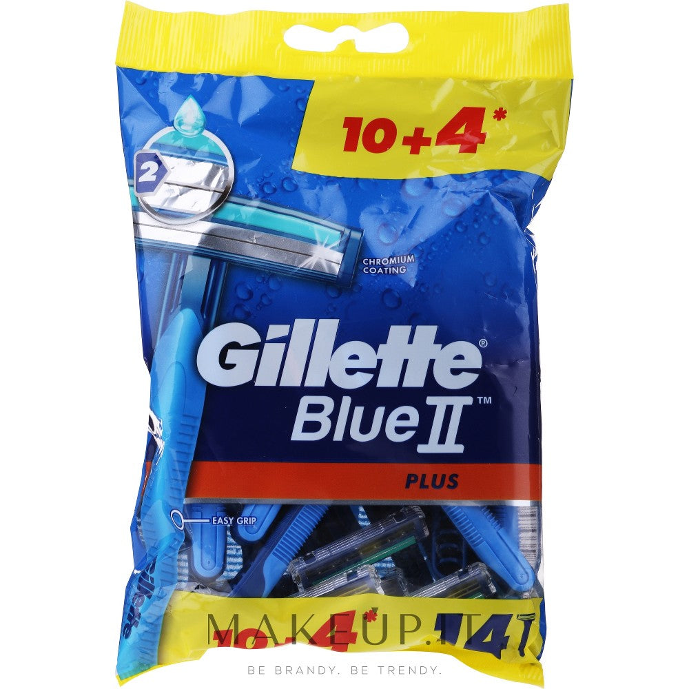 Gillette Blue Ii Plus kertakäyttöiset partaveitset miehille, 14 osaa