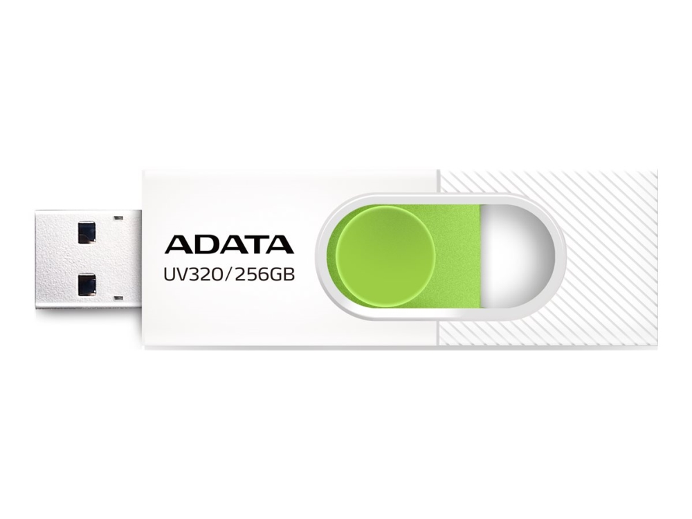 A-DATA UV320 USB 3.2 Gen 1 256 Gt -muistitikku, vihreä/valkoinen