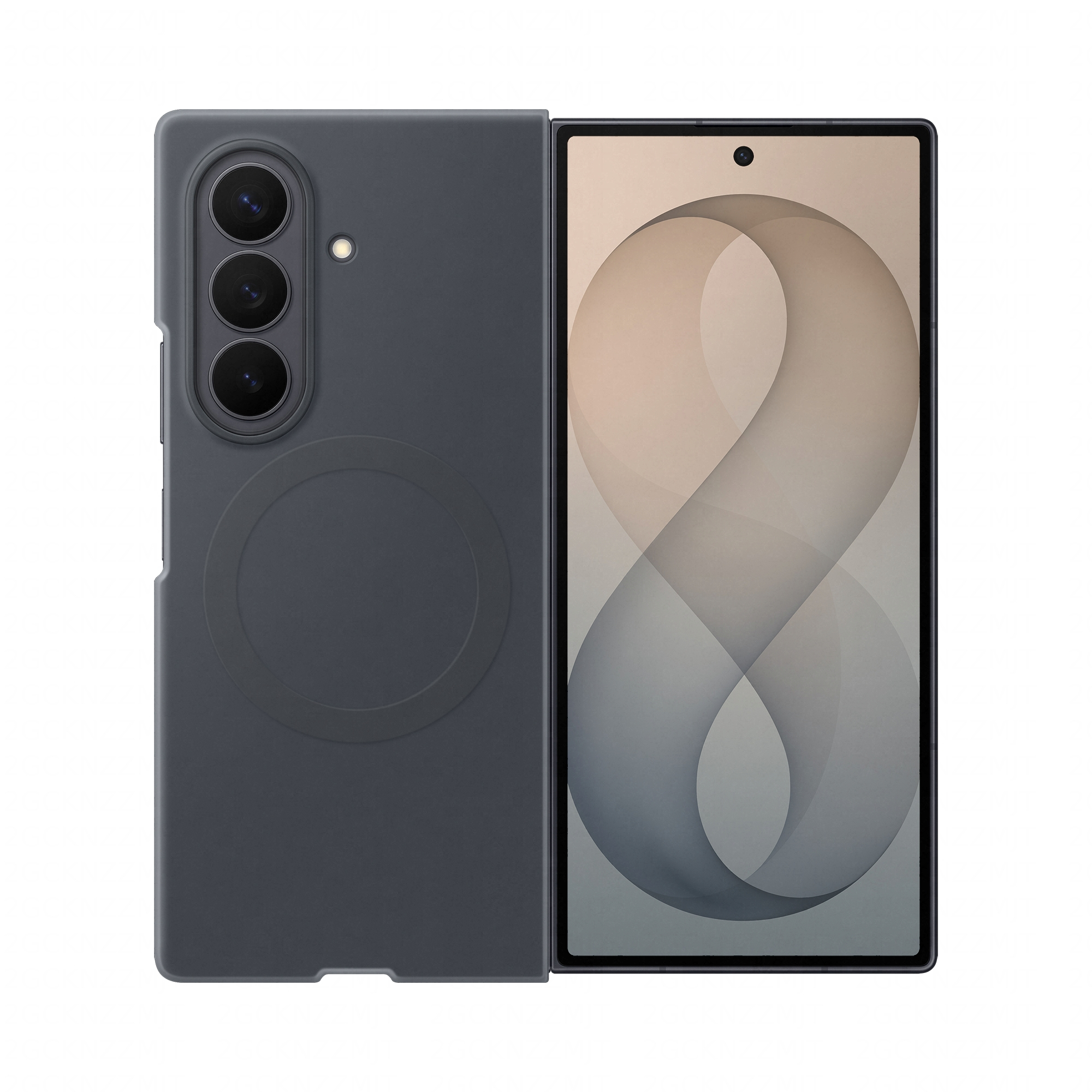 Samsung Galaxy Z Fold8 Ultra Silicone Magnet Case -silikonikuori, Grafiitti