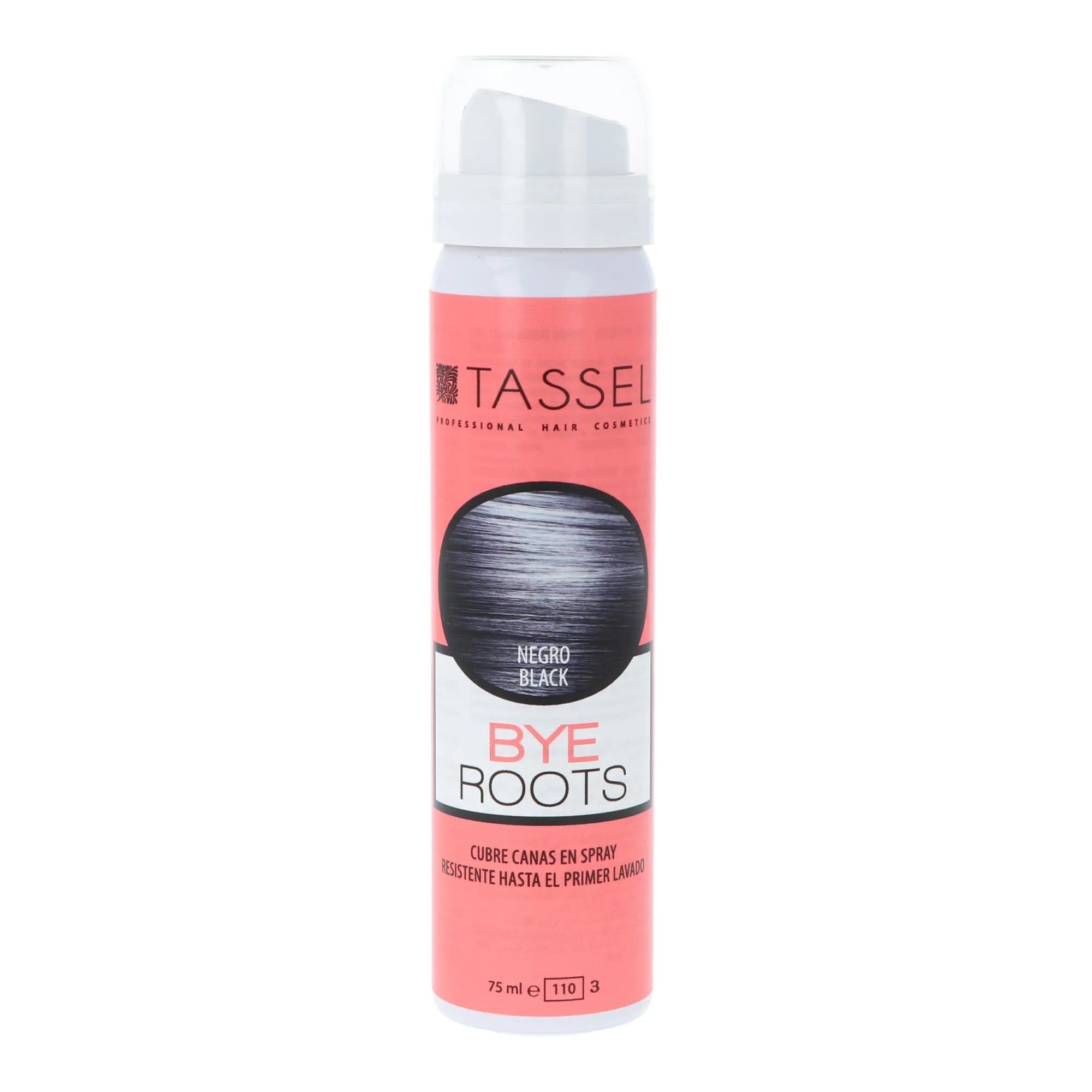 Eurostil Tassel Bye Roots Covers In Black Spray 75ml