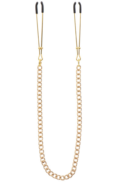 Taboom Tweezers With Chain Gold Nänni puristimet