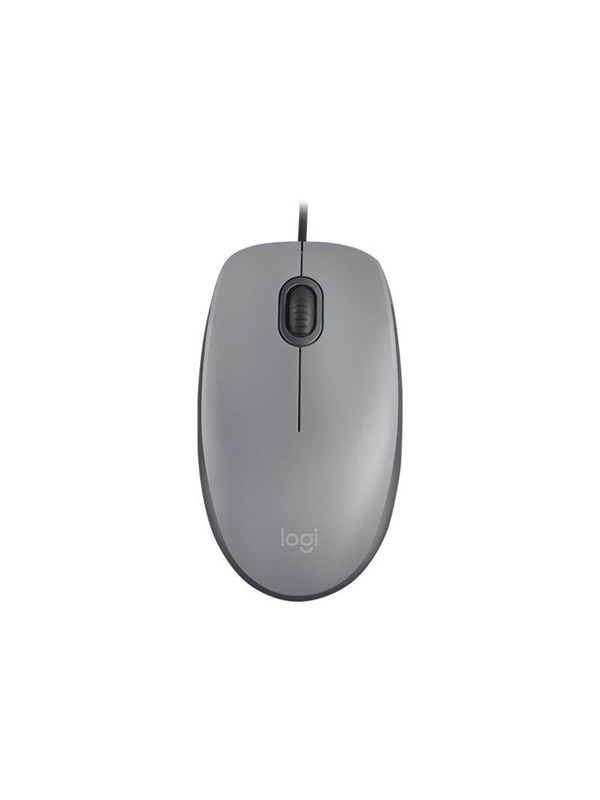 Logitech M110 Silent, Molempikätinen, Optinen, USB A-tyyppi, 1000 DPI, Harmaa