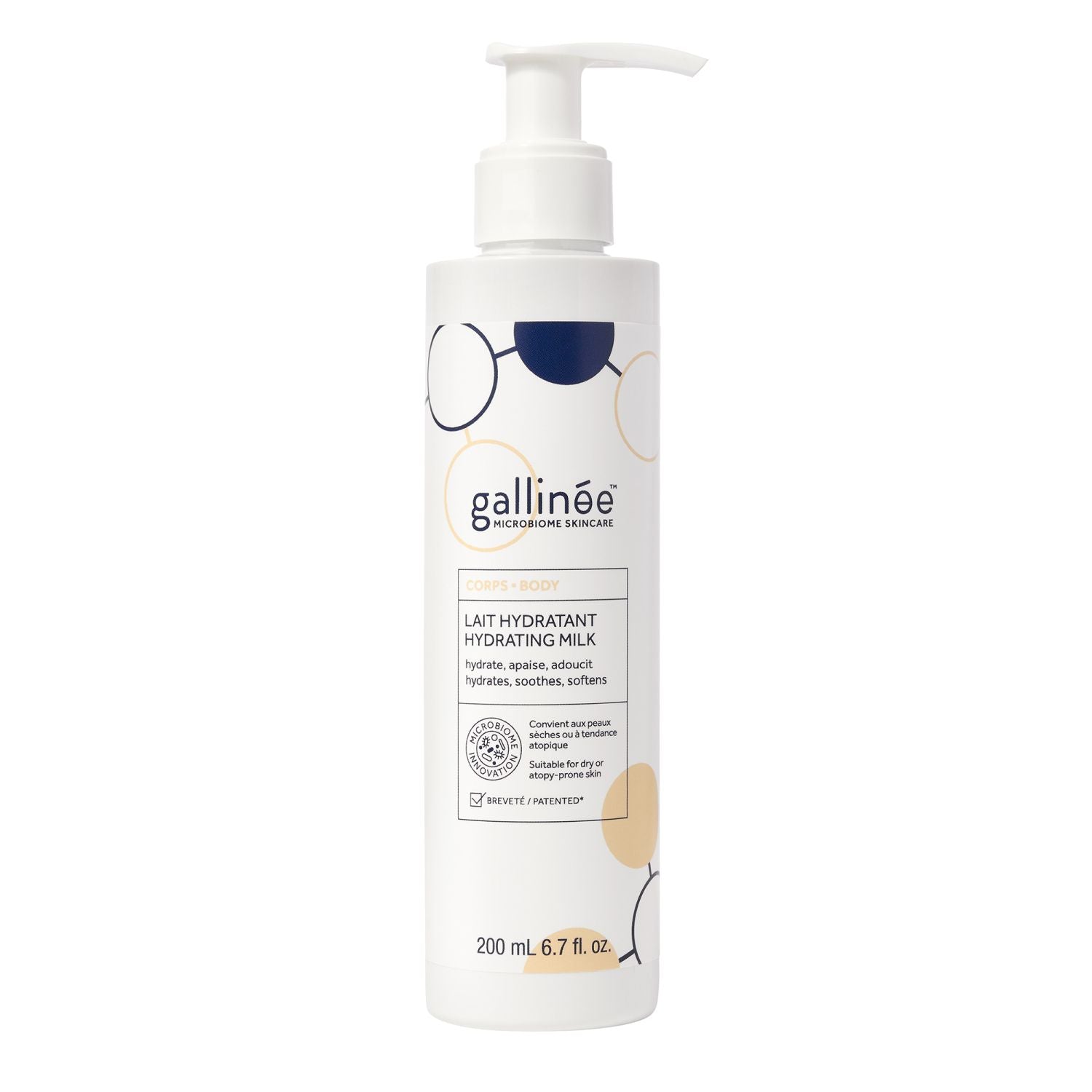 Gallinee Prebiootit & probiootit & postbiootit kosteuttava vartalomaito 200 ml