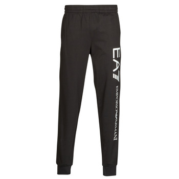EA7 Emporio Armani Housut musta / valkoinen