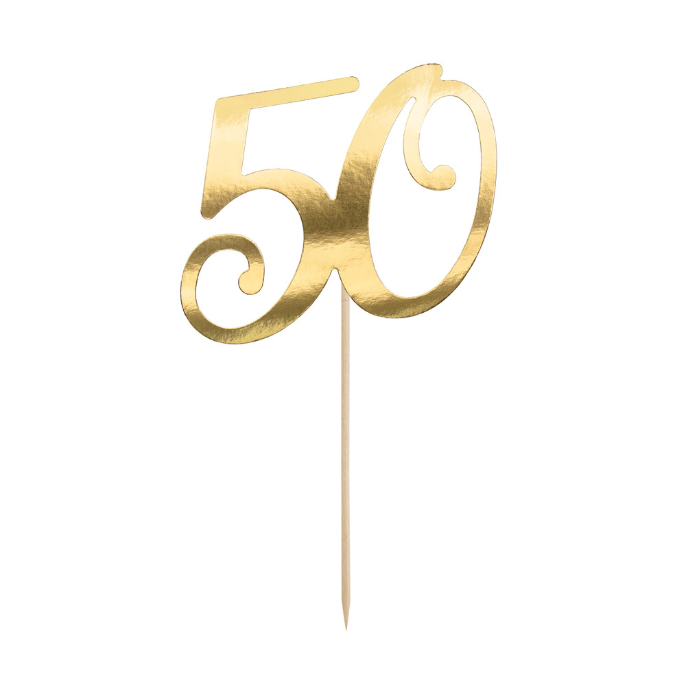 Kakkukoriste Numero Kulta - Numero 50