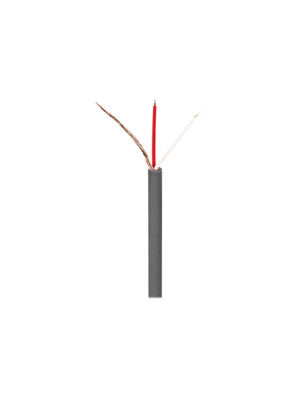 Mikrofonikaapeli | 2x 0.12 mm2 | Kupari | 100.0 m | Pyöreä | PVC | Tummanharmaa | Kela