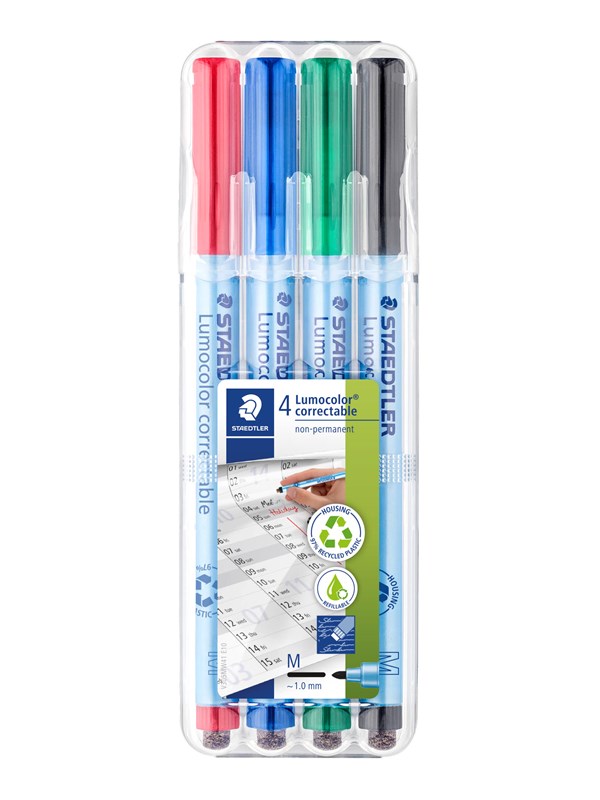 Staedtler OHP pen Lumocolor correct m 4pcs