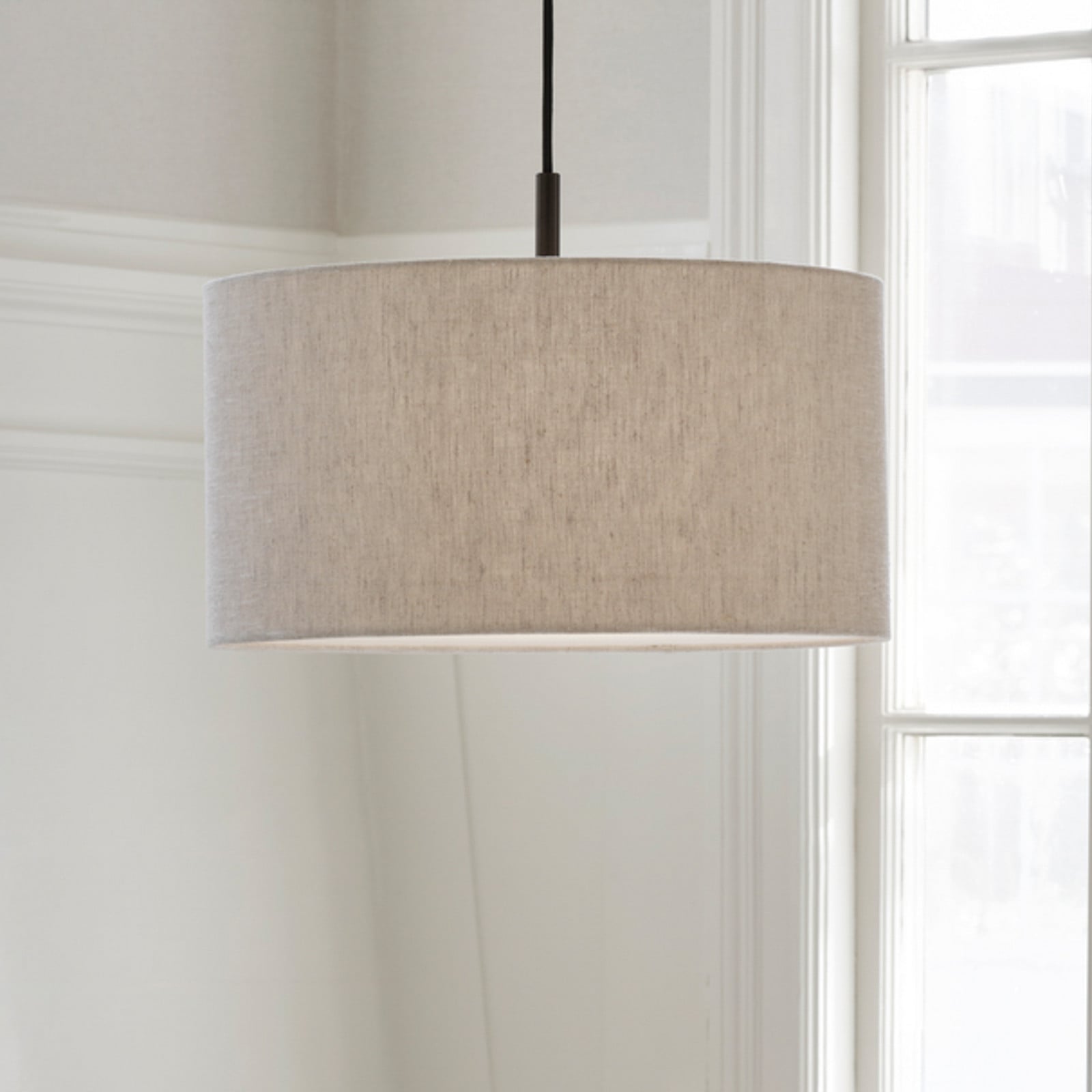 Soft-riippuvalaisin, Ø44 cm, luonnonväri/pronssi, pellava – Belid - Olohuone - Skandinaavinen - Kangas / tekstiili - Varjostimella
