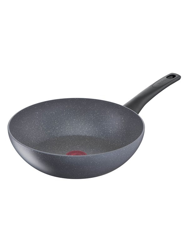 Tefal Healthy Chef G15019, Pyöreä, Vokki-/öljyvokkipannu, Harmaa, 175 °C, Alumiini, Lämpöpiste
