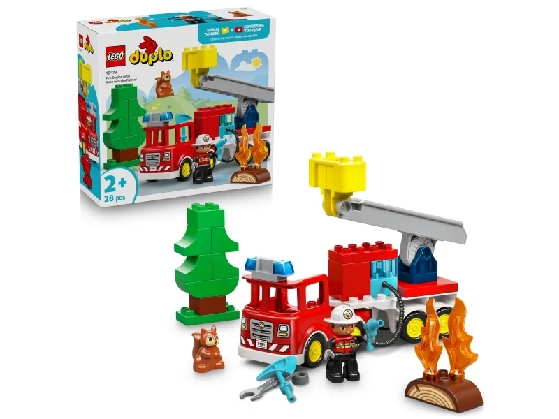 LEGO DUPLO 10473 Paloauto, jossa on letku ja palomies