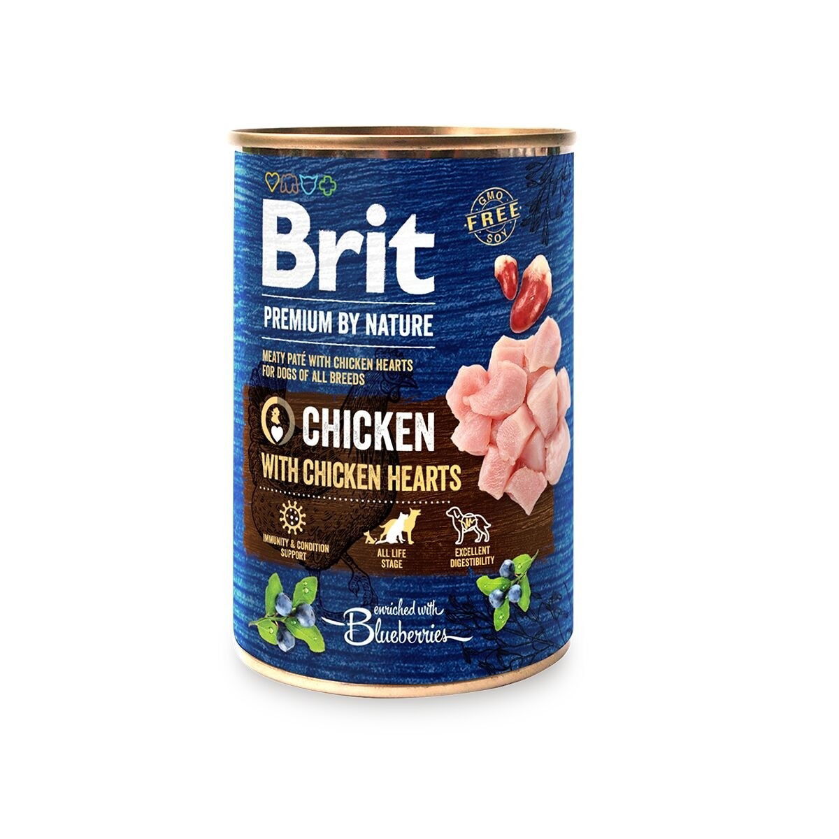 Brit Premium by Nature Chicken with Hearts märkäruoka, 400g