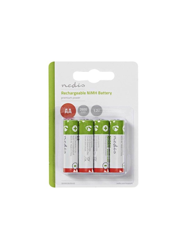 Nedis Ladattava Ni-MH-Akku AA | 1.2 V DC | 2600 mAh | 4 Kpl pakkaus