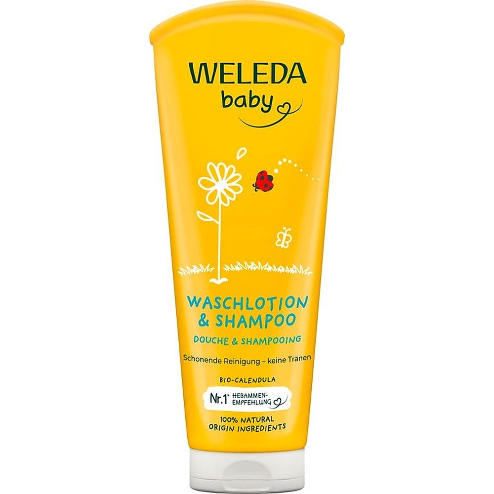Weleda Vauvan ja lapsen shampoo ja suihkugeeli lapsille kehäkukka 200 ml