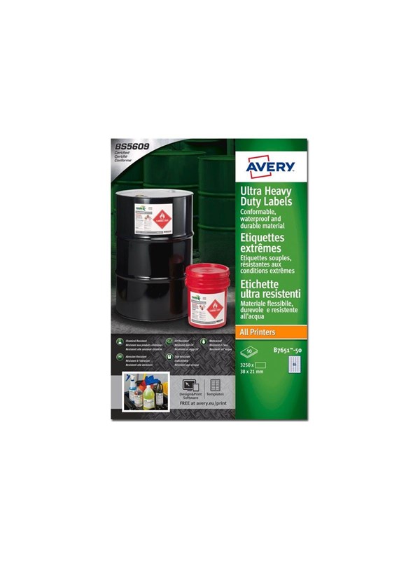 Avery - labels - 3250 label(s) - 38 x 21 mm