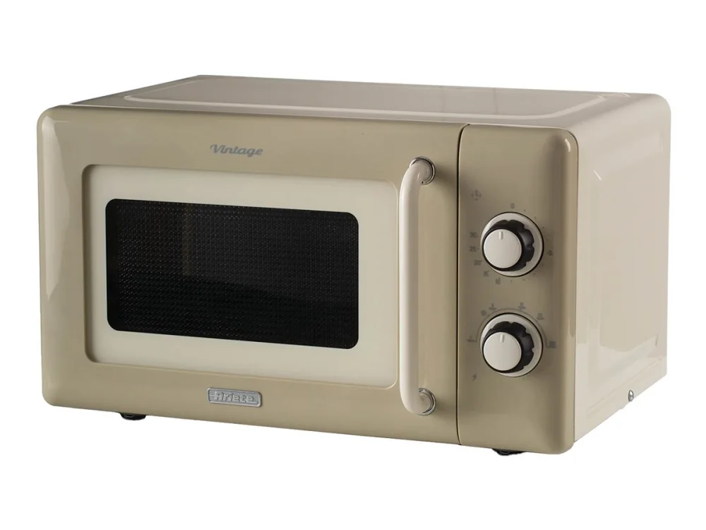 Ariete Vintage Line 3960/03, Pöytämalli, Solo-mikroaaltouuni, 20 L, 800 W, Rotaatio, Beige