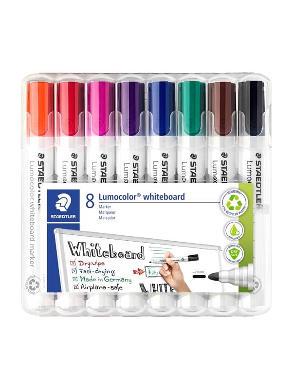 Staedtler Valkotaulukynä Lumo. 8 kpl laatikko.