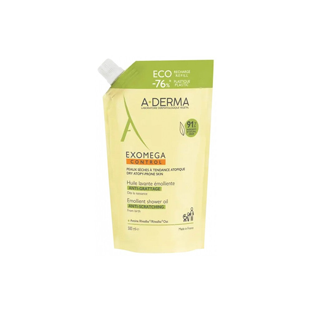 Aderma Exomega Eco Kylpy- ja suihkuöljy 500ml — Puhdistusöljy
