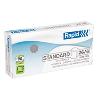 Rapid Niitit Standard 26/6 Galv. Lt/5000