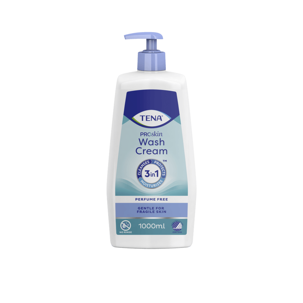 Tena Proskin Wash Cream pesuvoide 1000 ml hajusteeton, pumppupullo