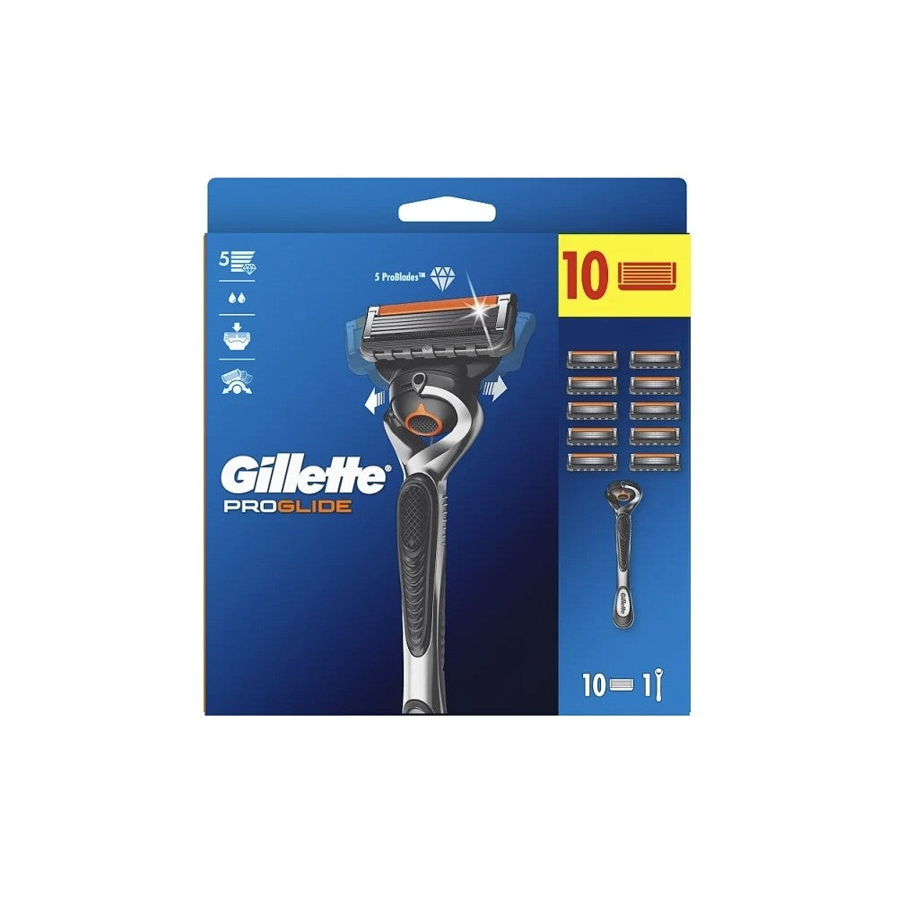 Gillette Proglide partaveitsi + vaihtoterät 10 kpl