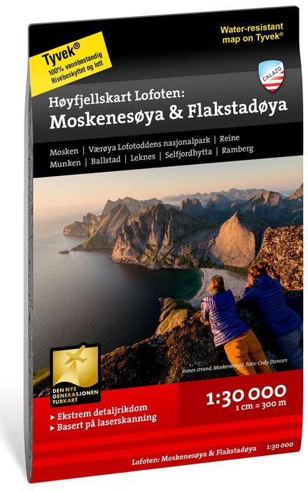 Calazo Lofoten Moskenesöya & Flakstadöya Tyvek retkeilykartta-ulkomailla