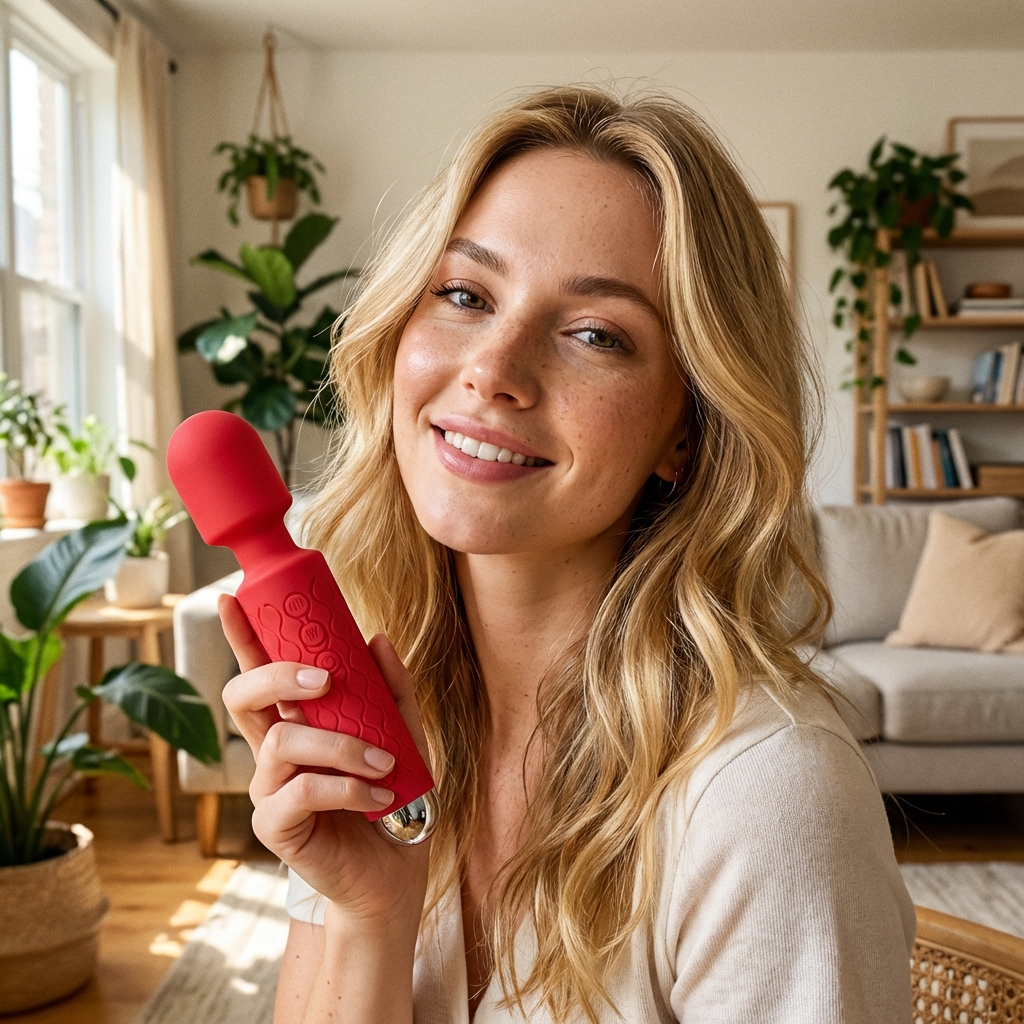 Massager Wand 20 Vibrations Red Magic wand/hieronta sauva