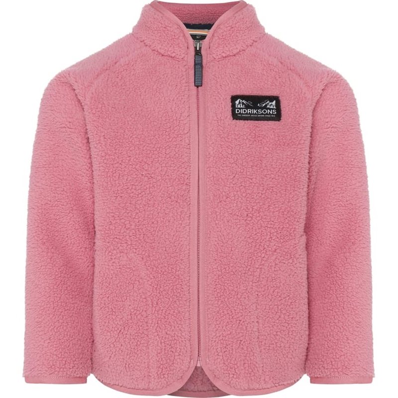 Didriksons Gibbs Kids Fullzip 2 Heather Pink - 110 cl