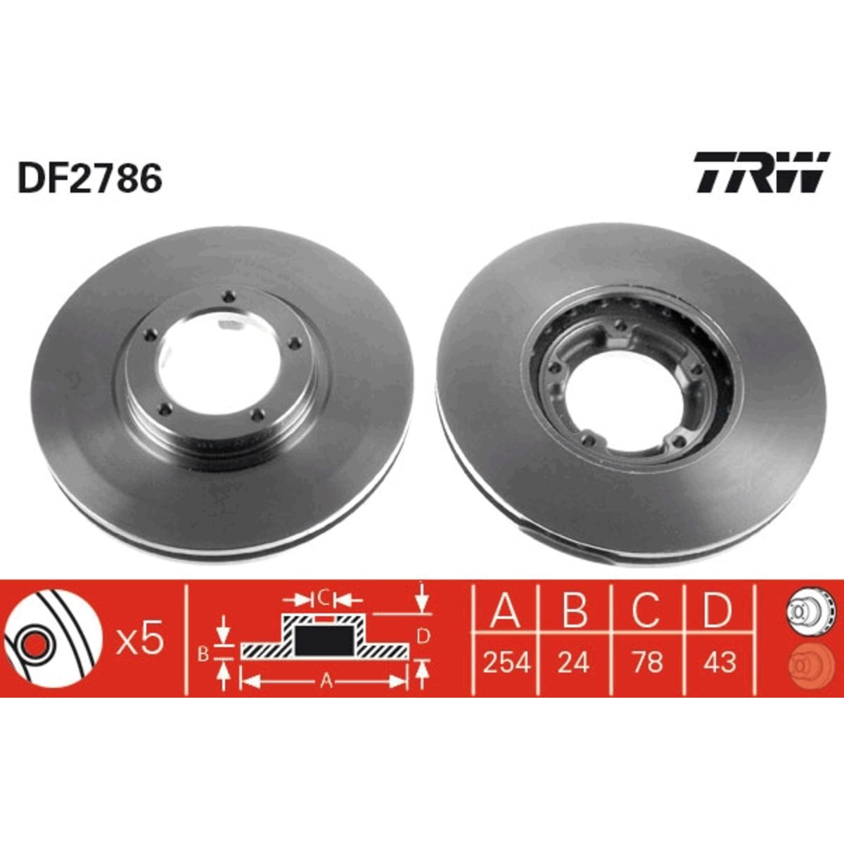 Jarrulevy TRW DF2786
