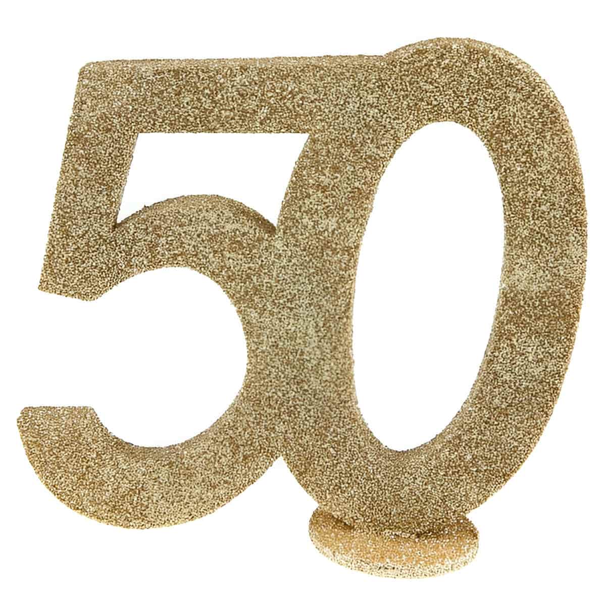 Kultaglitter pöytäkoriste - Nro: 50, 10cm
