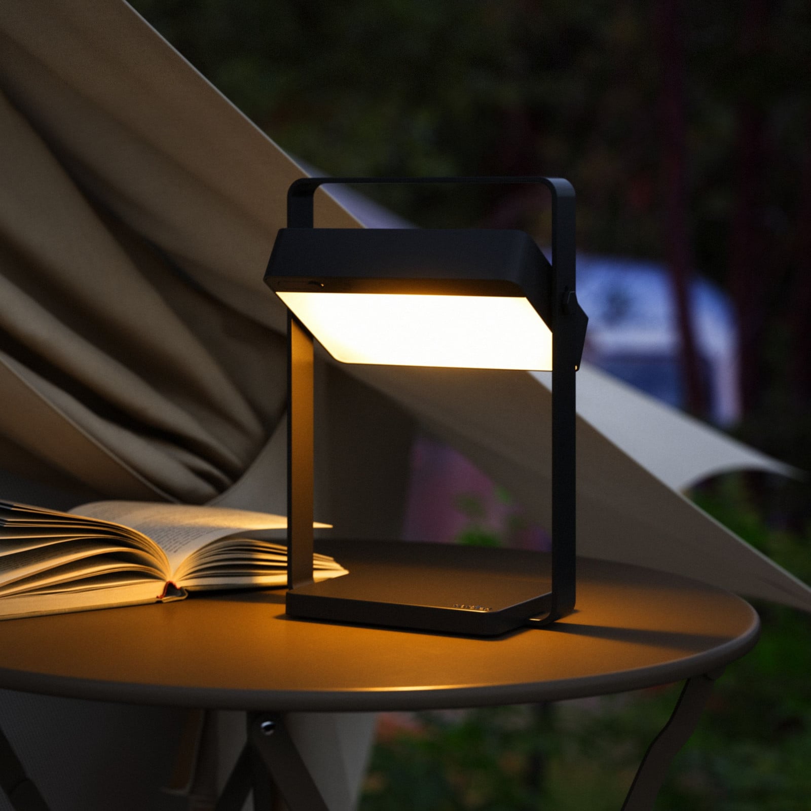 Saulio Solar kannettava pöytävalaisin  IP44 Black - Nordlux - Olohuone - Moderni - Alumiini - Yksilamppuinen