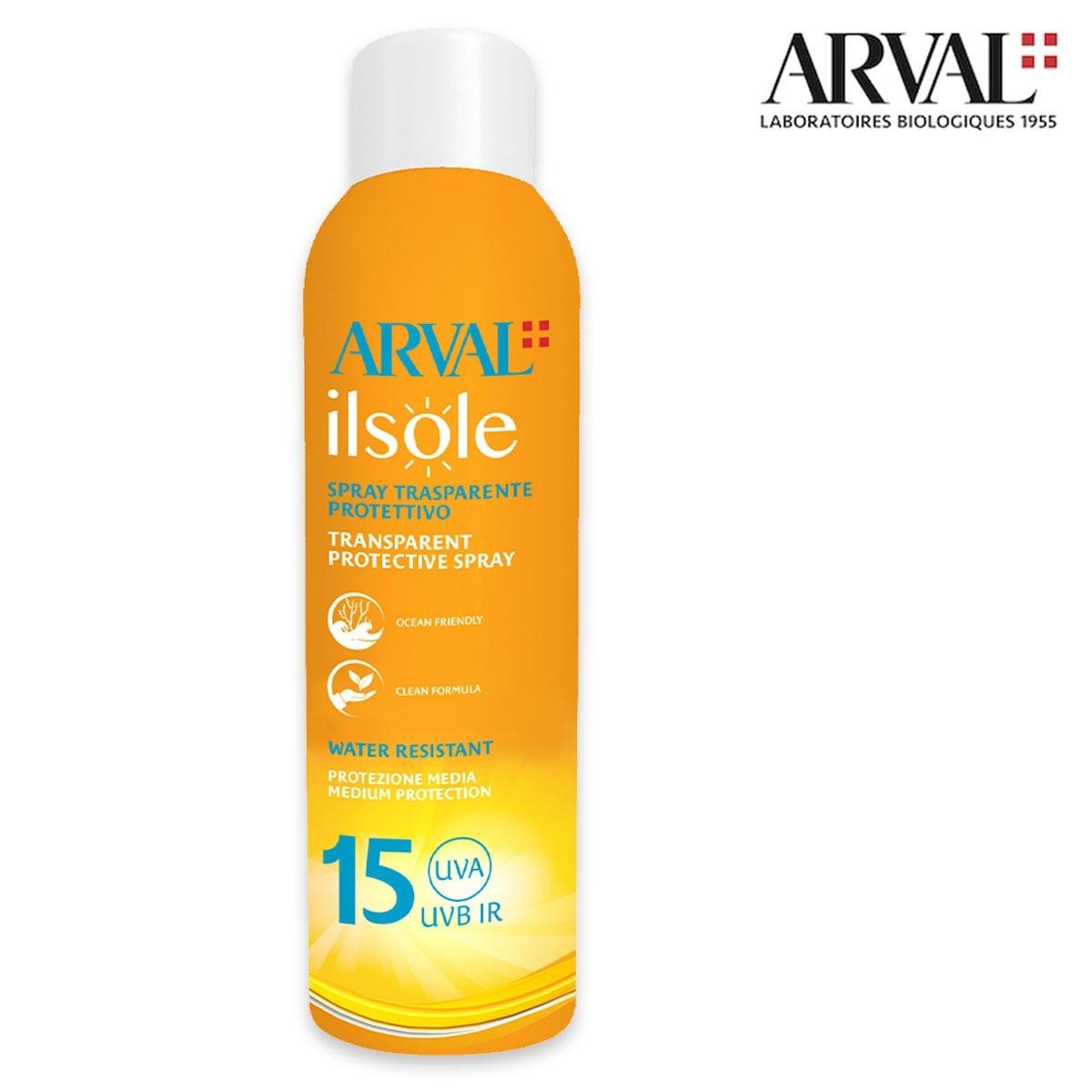 Arval the sun - läpinäkyvä suojaava spray spf15 200 ml