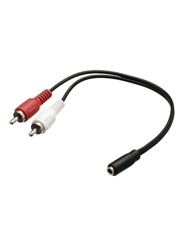 Nedis Stereoäänikaapeli | 2x RCA uros | 3.5 mm naaras | Niklattu | 0.20 m | Pyöreä | Laatikko