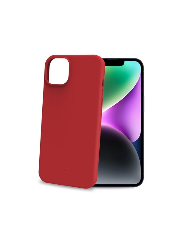 Celly Cromo Soft rubber case iPhone 15 Röd