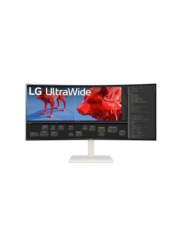 LG UltraWide 38BR85QC-W 38" QHD+, Nano IPS, 144Hz, HDR, USB-C hub -kaareva pelinäyttö