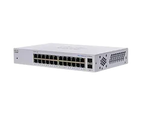 Cisco CBS110-24T-EU - Hallitsematon 24-porttinen Gigabit Ethernet -kytkin ja 2 SFP-yhdistelmäpaikkaa, Harmaa