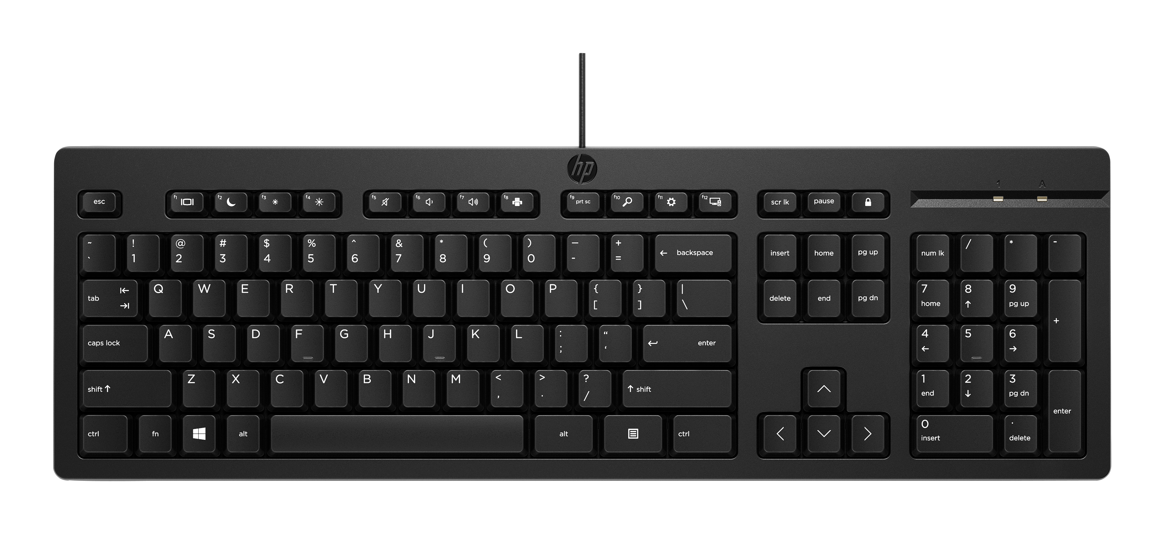HP 125 Wired Keyboard Nordic (AY2Y7AA) - Näppäimistö - Tanskalainen - Musta