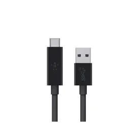Belkin USB-A – USB-C -kaapeli, 1 m, musta