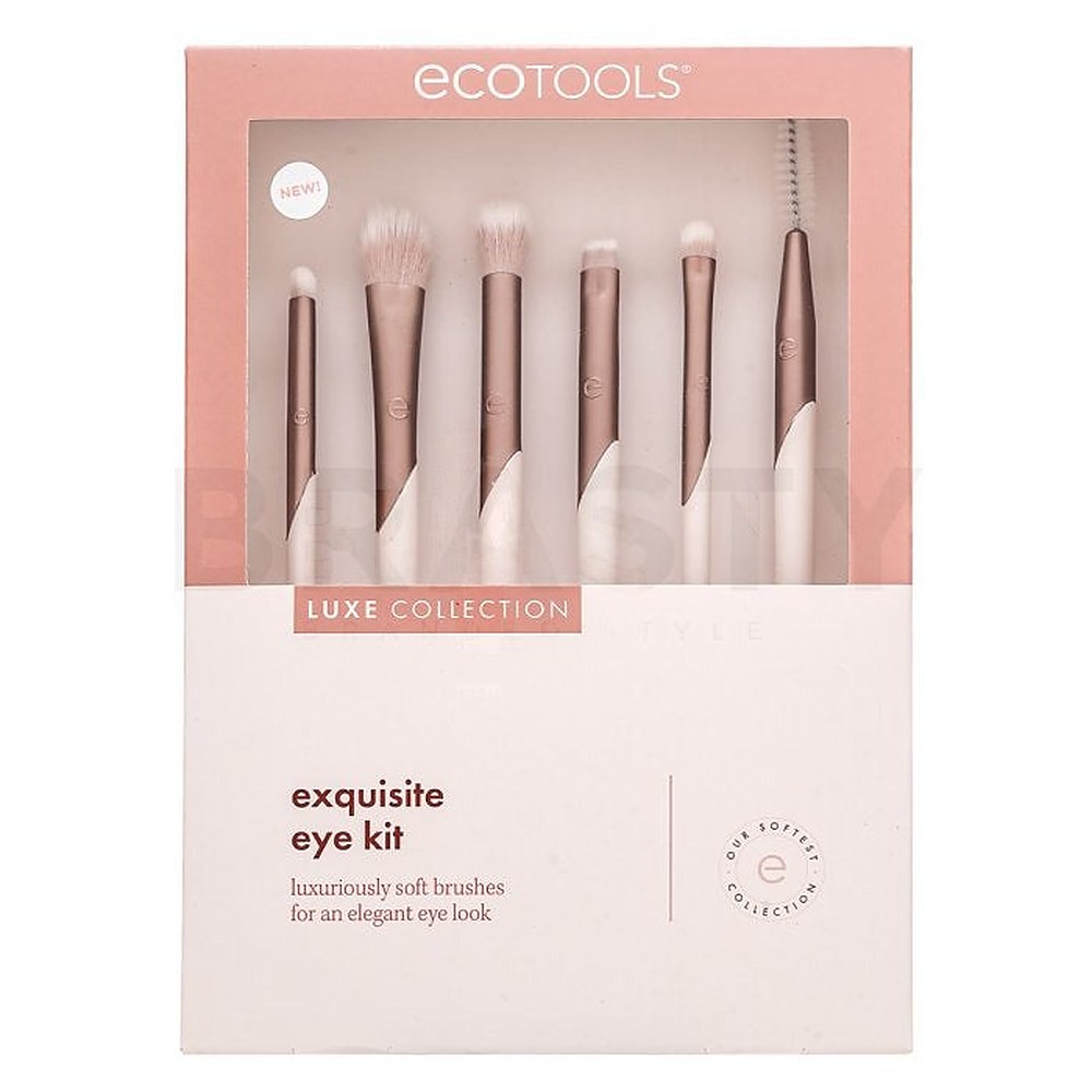 Ecotools Luxe Kokoelma hieno sarja silmä- ja kulmakarvaharjoja 6 kpl