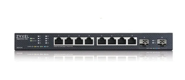 Zyxel XMG1915-10E, Hallittu, L2, 2.5G Ethernet (100/1000/2500), telineasennusjärjestelmä