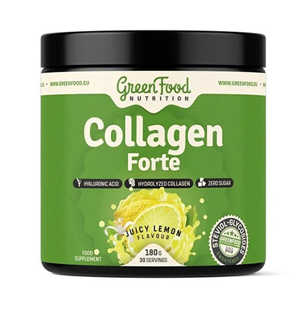 Greenfood Collagen Forte Limone Succoso 180 g — Integratore di Collagene