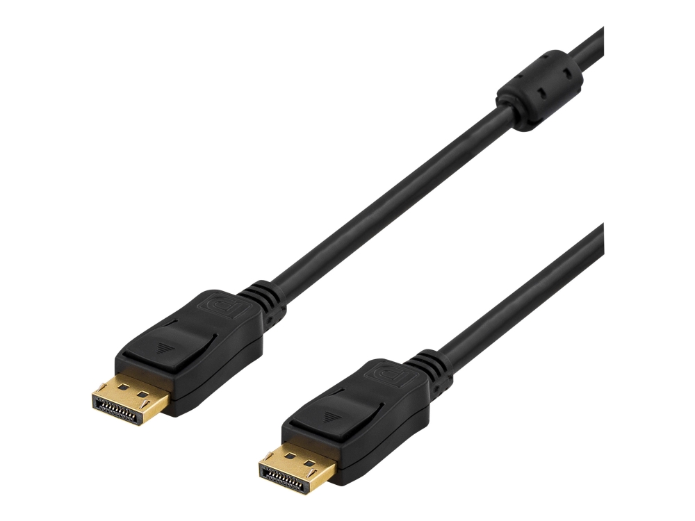 Deltaco DisplayPort 1.2 -kaapeli, jossa 4K, 5 m, musta