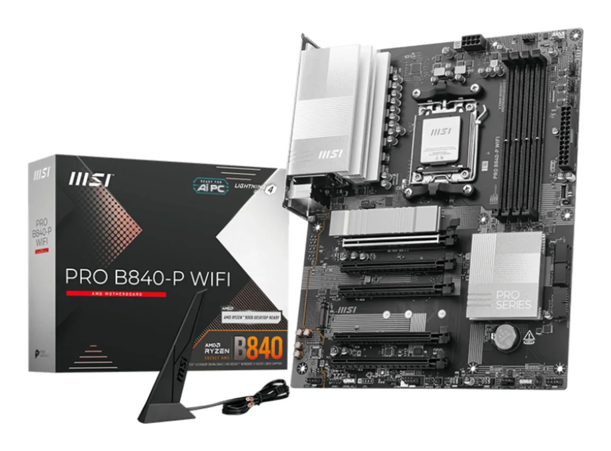 MSI PRO B840-P WIFI Emolevy - AMD B840 - AMD AM5 - DDR5 RAM - ATX