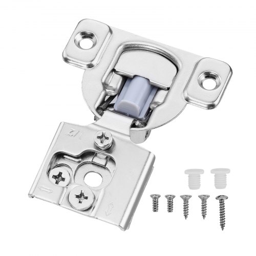 VEVOR Cabinet Hinges, 30 Packs Partial Overlay Kitchen Cabinet Door Hinges, 105 Degree Opening Angel Soft Close Concealed Cupboard Hinges for Framed Cabinet Type, with Mounting Screws