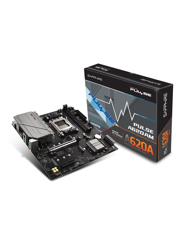 Sapphire PULSE A620AM Emolevy - AMD A620A - AMD AM5 - DDR5 RAM - Micro-ATX