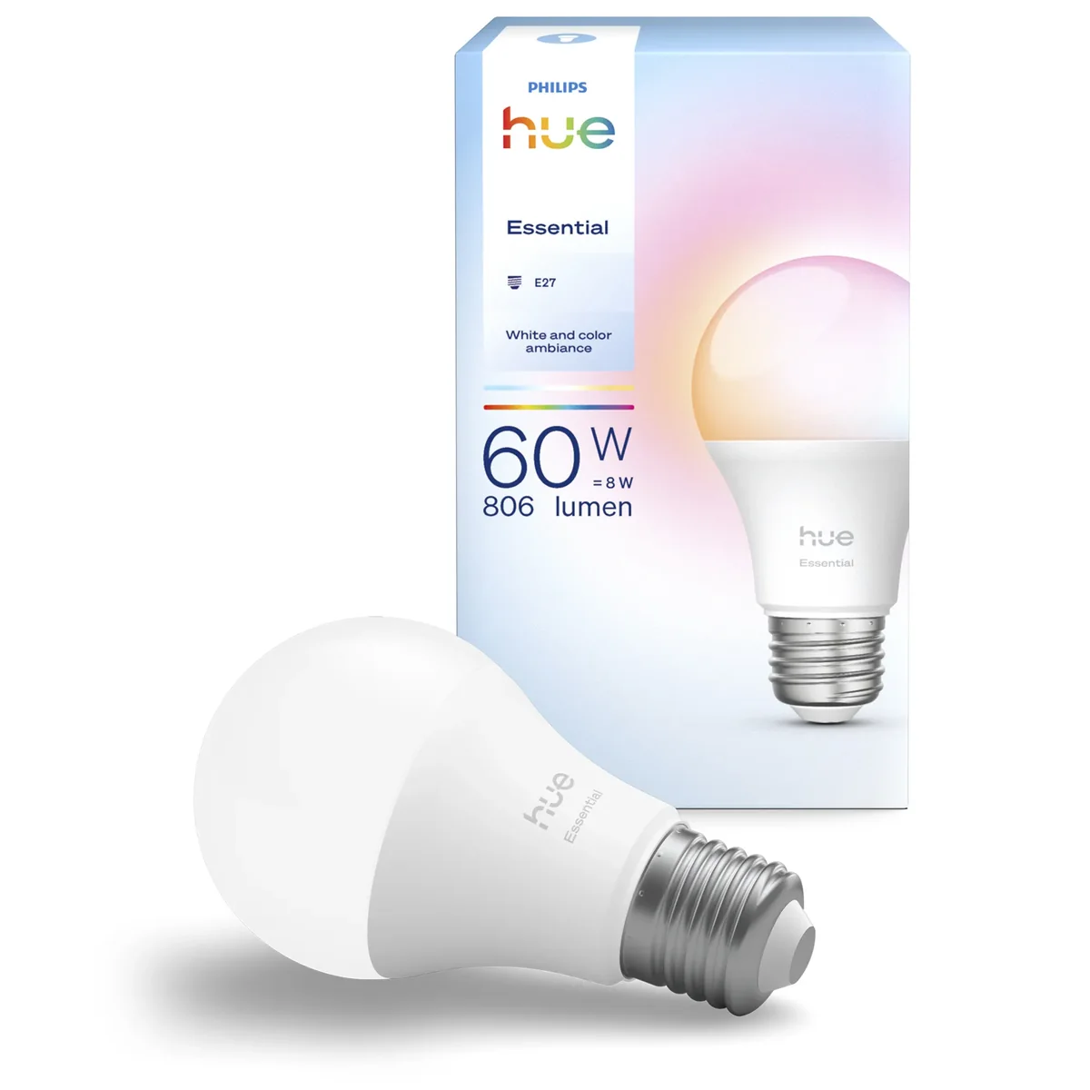 Philips Hue Essential A60 E27 - Älylamppu, Valkoinen