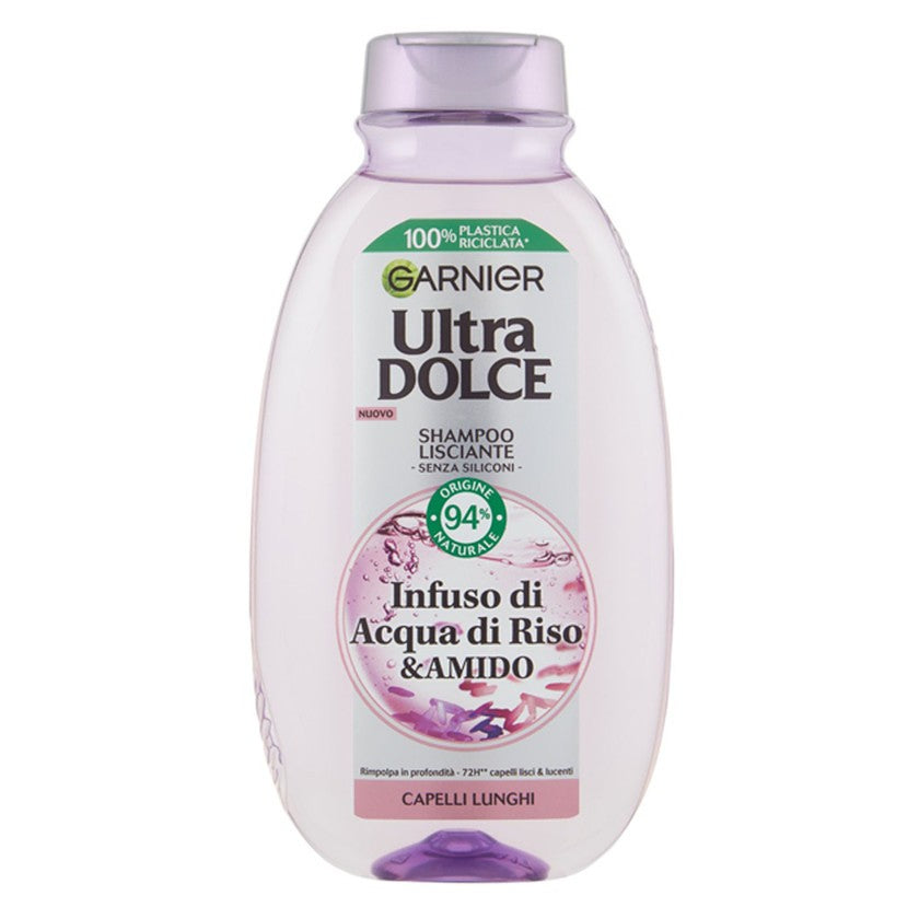 Garnier Ultra Dolce Riisi-vesi-infuusio & tärkkelys, silottava shampoo 250 ml