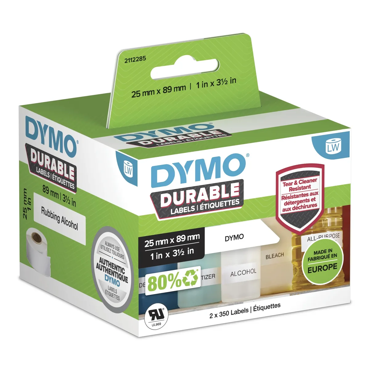 DYMO LabelWriter Durable hyllytys tarrat 25mm x 89mm