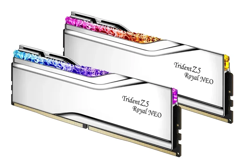 G.SKILL Trident Z5 Neo RGB 32 Gt (2 x 16 Gt) DDR5 6000 MHz, CL28 -muisti, hopea (EXPO)