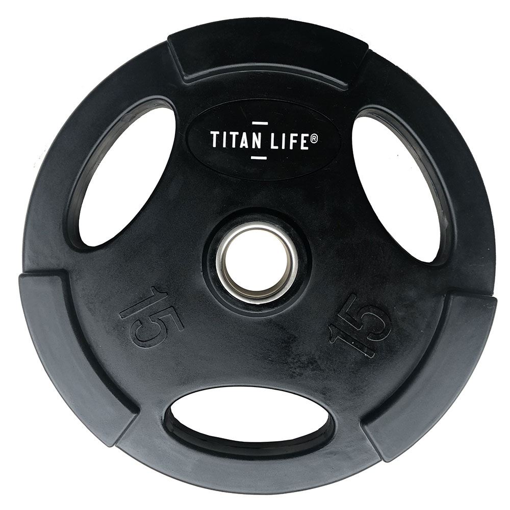Titan LIFE Weight Disc Rubber. Ø50mm. Black, Levypainot Kumipäällyste